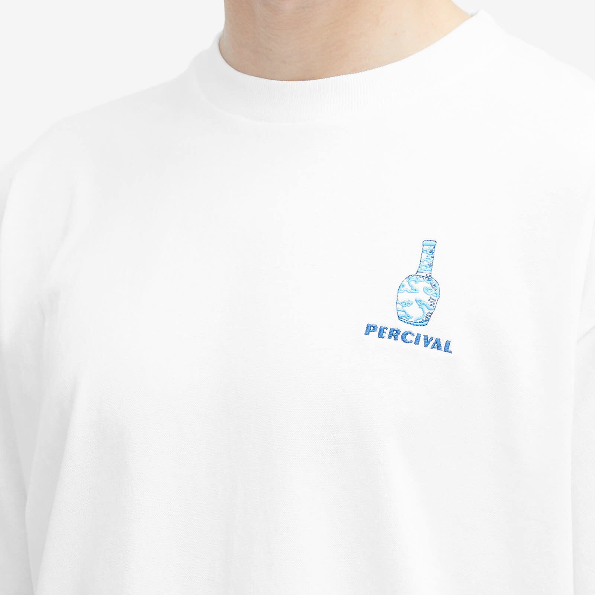 Percival Men's Antique Ceramics Oversized T-Shirt in White