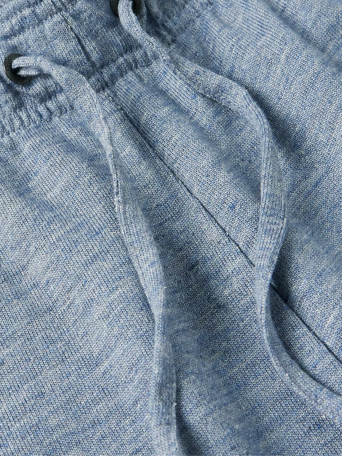 Onia - Slim-Fit Straight-Leg Linen and TENCEL™ Lyocell-Blend Drawstring Shorts - Blue