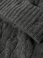 Polo Ralph Lauren - Logo-Embroidered Cable-Knit Cashmere Scarf and Beanie Set