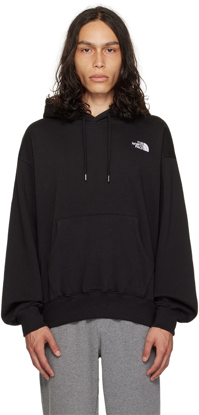 Photo: The North Face Black Embroidered Hoodie