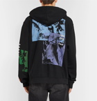 Heron Preston - Oversized Printed Loopback Cotton-Jersey Hoodie - Black