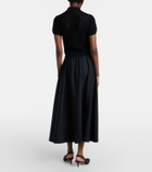Polo Ralph Lauren Crochet-trimmed cotton poplin midi dress