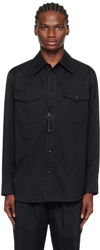 Photo: LEMAIRE Black Relaxed Shirt