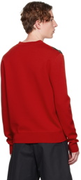 Alexander McQueen Red Wool Sweater