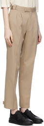 ZEGNA Beige Pleated Trousers