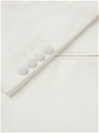 Caruso - Shawl-Collar Silk and Linen-Blend Tuxedo Jacket - White