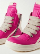 Rick Owens - Geobasket Two-Tone Leather High-Top Sneakers - Pink
