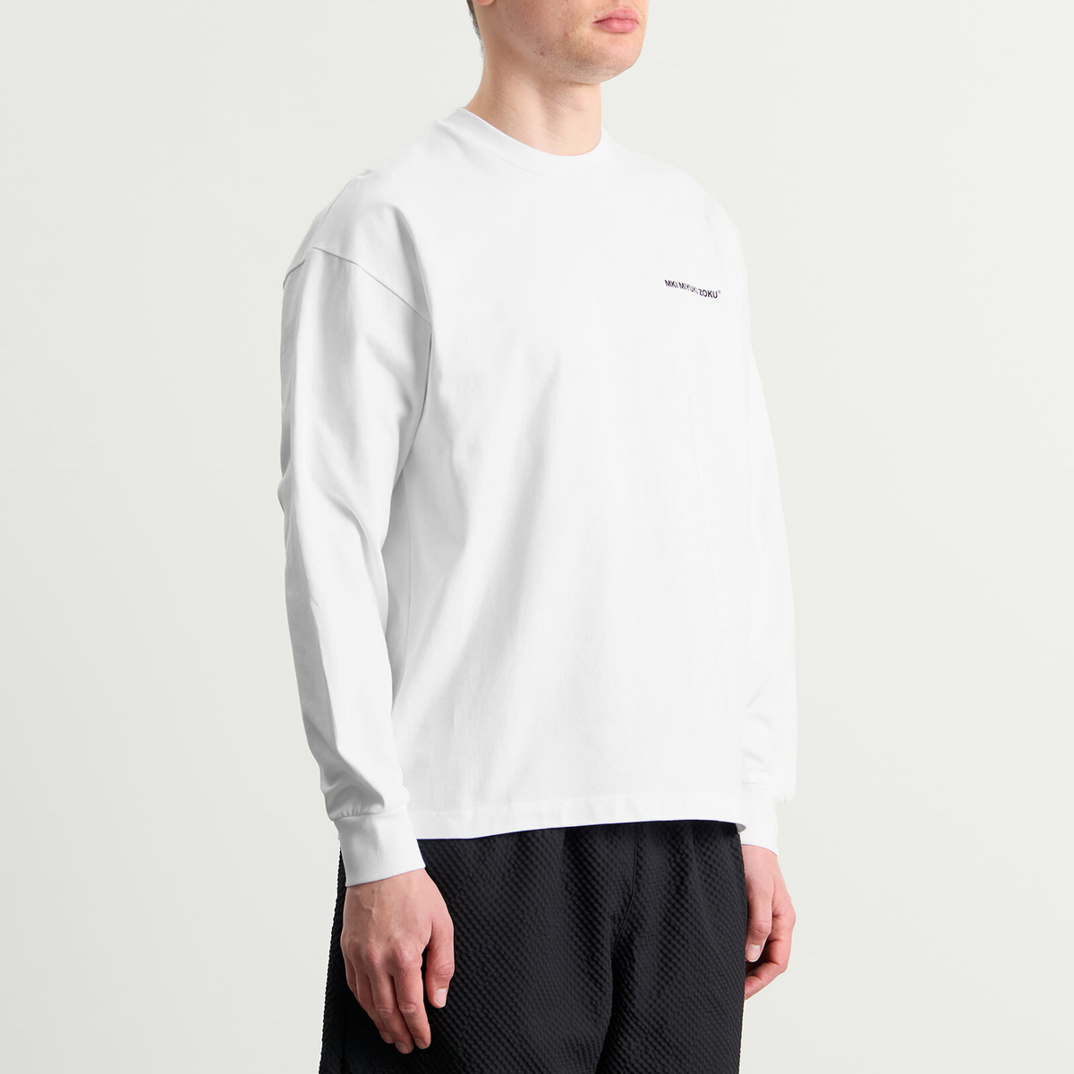 MKI Men's Uniform Long Sleeve T-Shirt in White