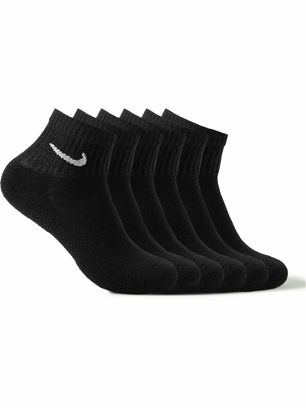 Photo: Nike Training - Six-Pack Everyday Cushioned Dri-FIT Socks - Black