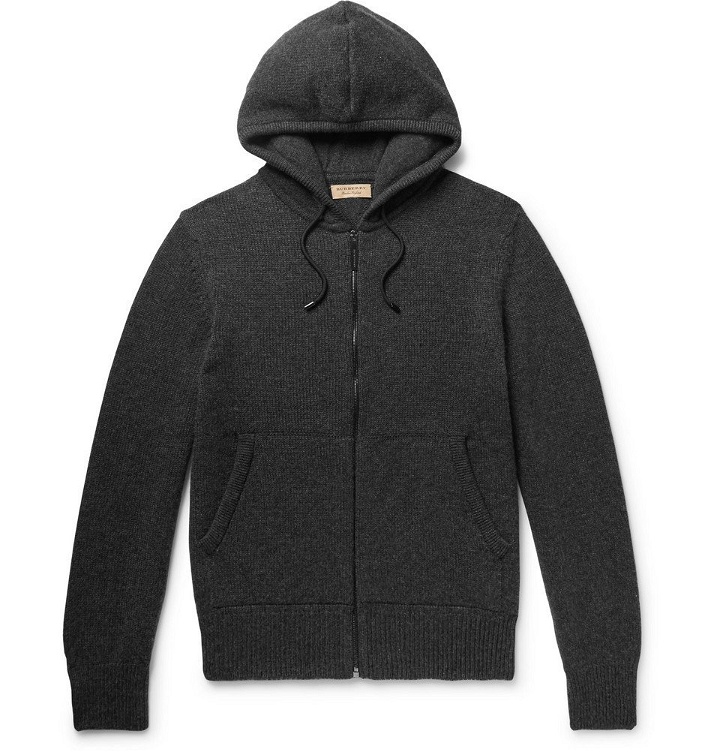 Photo: Burberry - Cashmere Zip-Up Hoodie - Charcoal