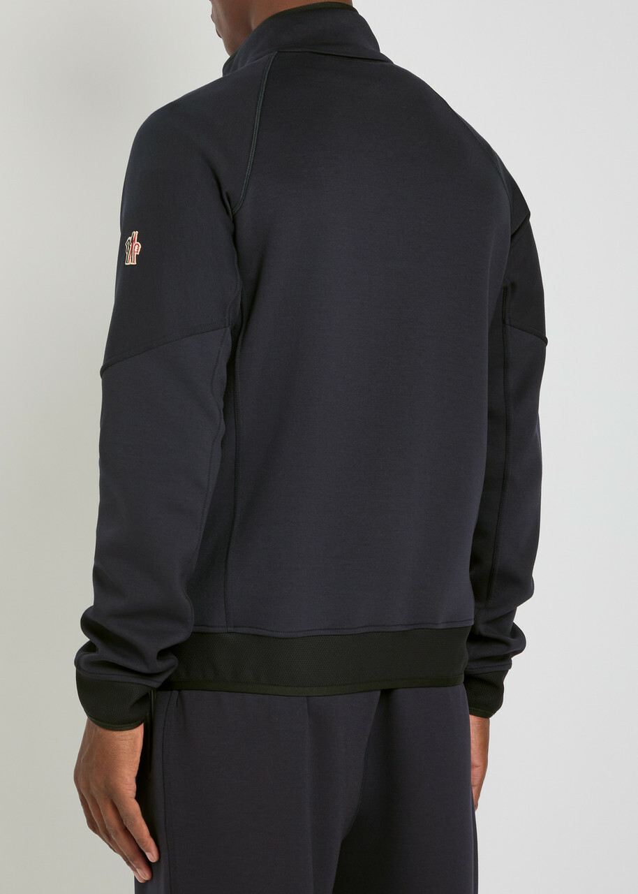 Moncler Grenoble Logo-appliquéd Stretch-jersey Sweatshirt Navy