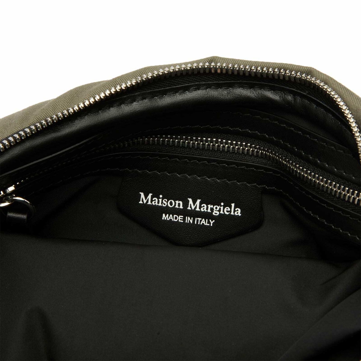 Maison Margiela Women's Glam Slam Belt Bag in Khaki/Black 