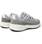 A.P.C. - Jay Reflective-Panelled Suede Sneakers - Gray