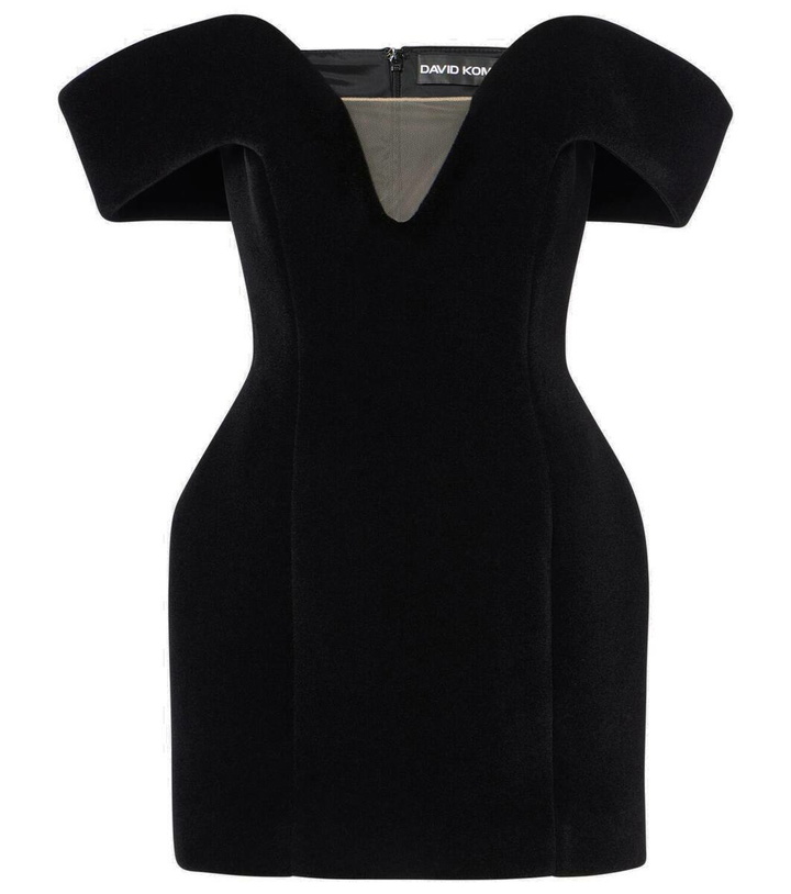 Photo: David Koma Off-shoulder velvet corset dress