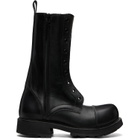 Balenciaga Black Truck Laceup Boots