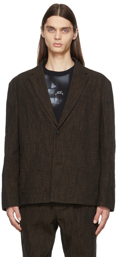 Photo: A-COLD-WALL* Brown Crinkle Blazer
