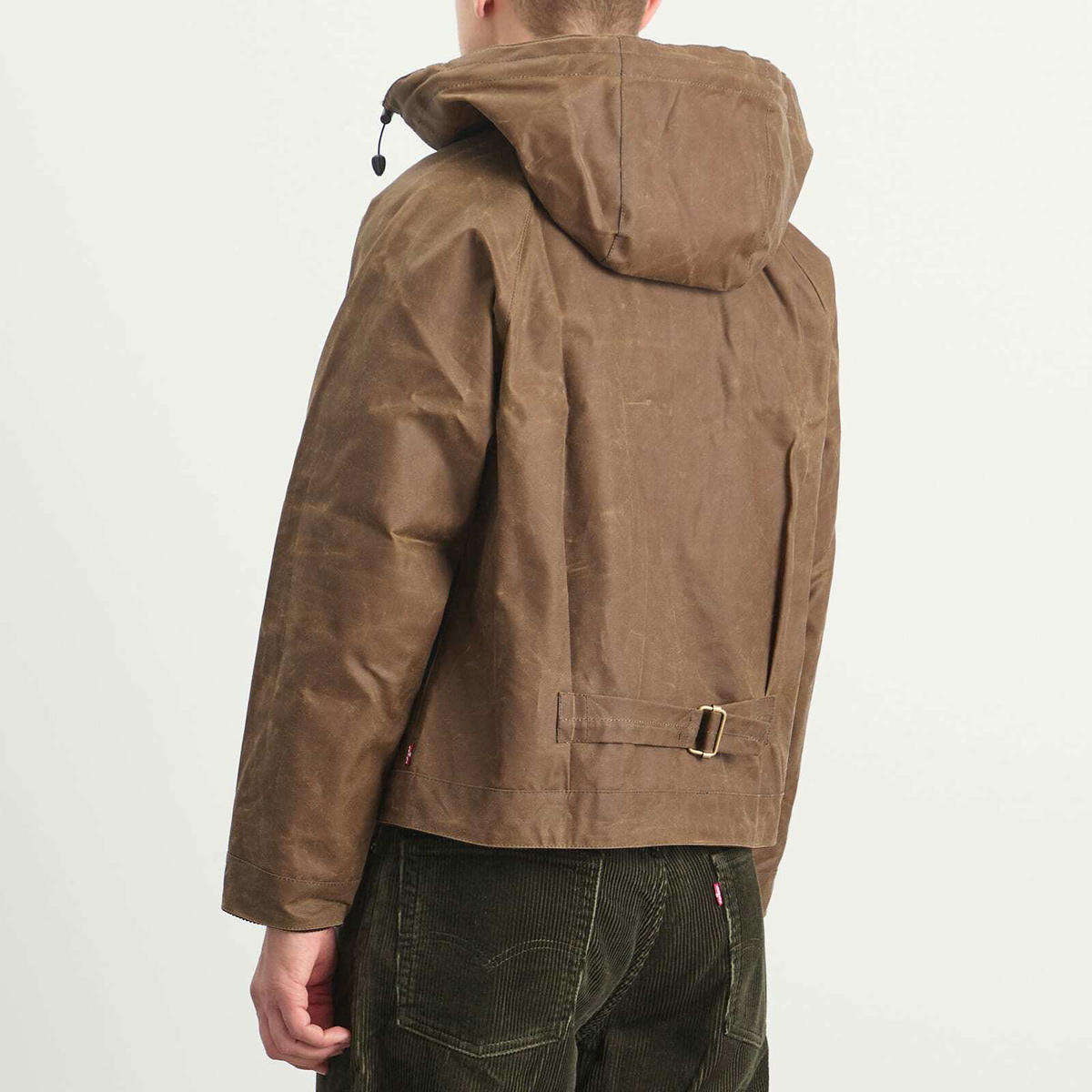 Levi's Men's X Barbour Spey Jacket in Tobacco Wax W Brown Cord Collar