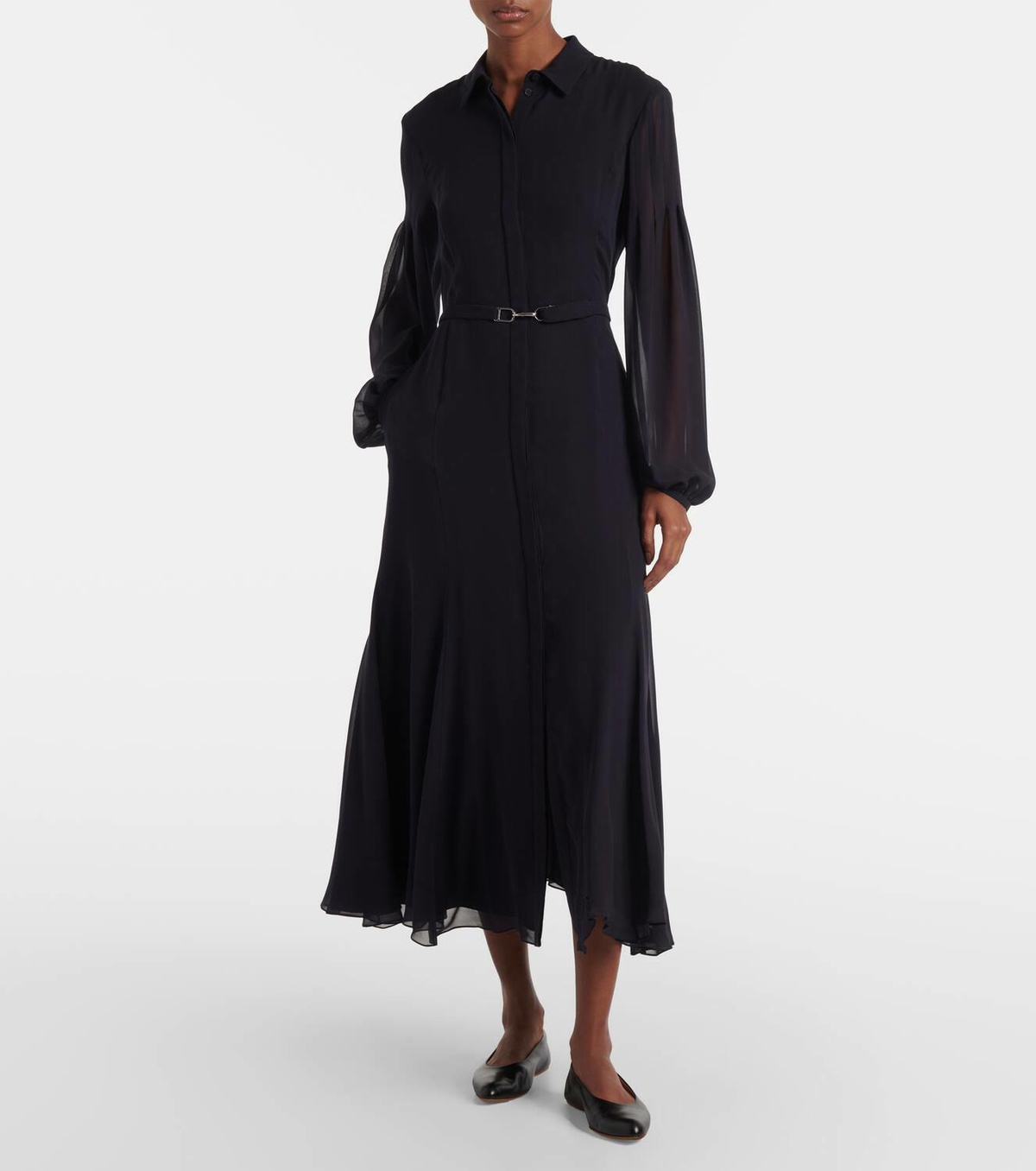 Gabriela Hearst Bordeaux Cotton Casual Dress