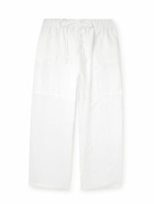 Loewe - Paula's Ibiza Straight-Leg Linen Drawstring Trousers - White
