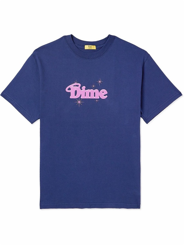 Photo: DIME - Halo Logo-Print Cotton-Jersey T-Shirt - Blue