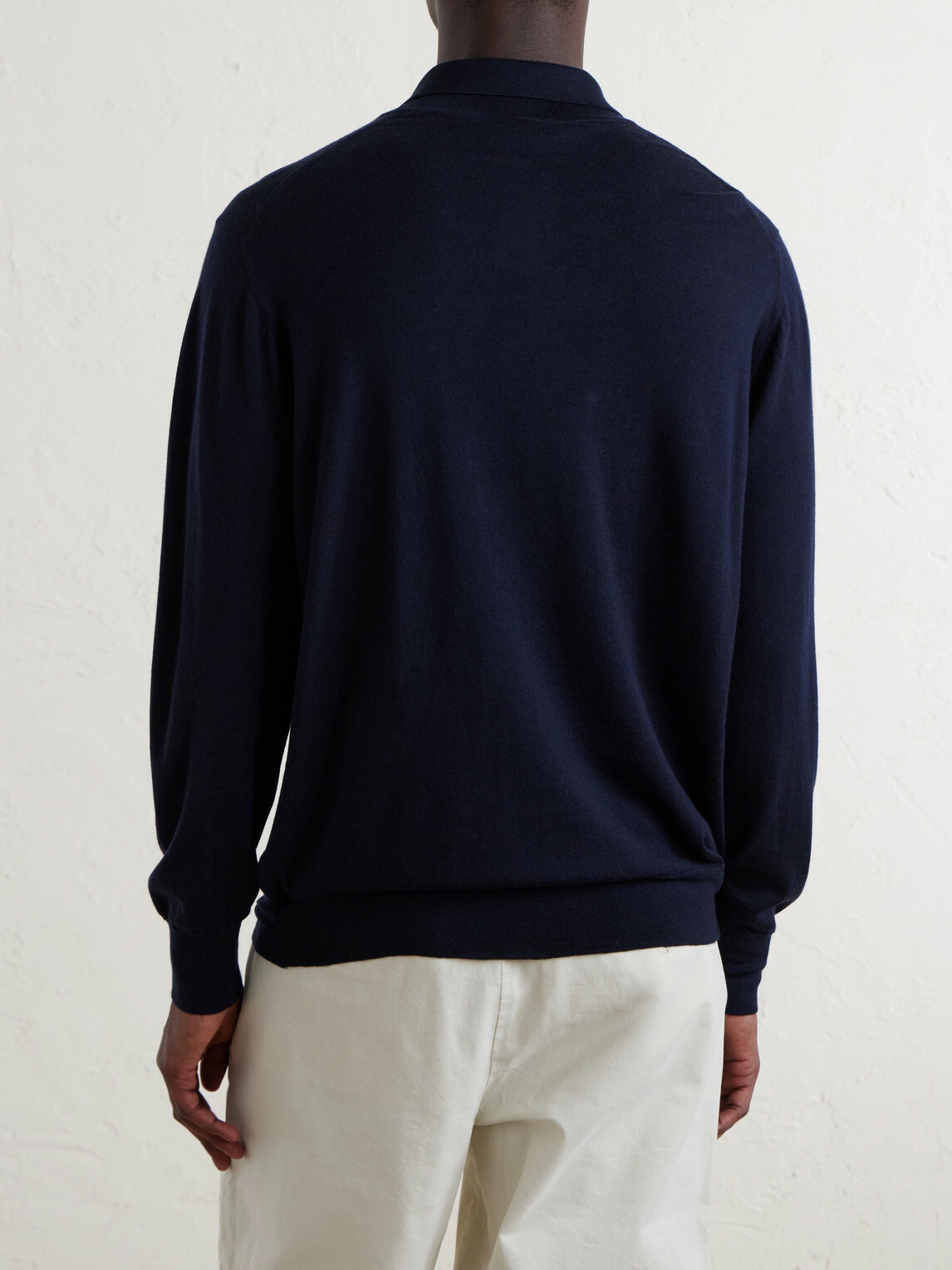 William Lockie - Virgin Wool Polo Shirt - Blue