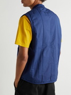 Norse Projects - Geoff McFetridge Peter Embroidered Cotton-Twill Gilet - Blue