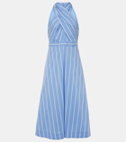 Veronica Beard Baylee striped poplin midi dress