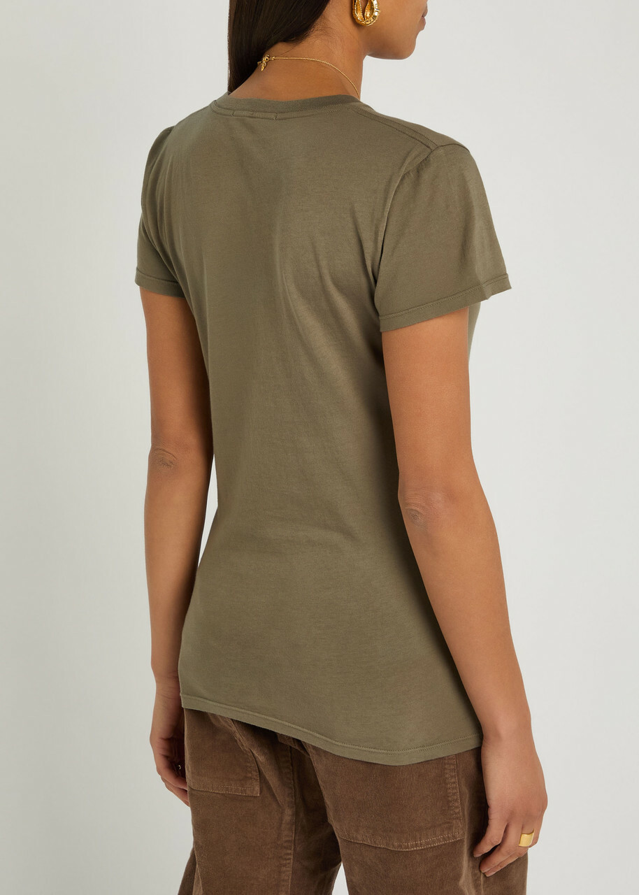 Nili Lotan Lana Crew-neck Cotton T-shirt Grey