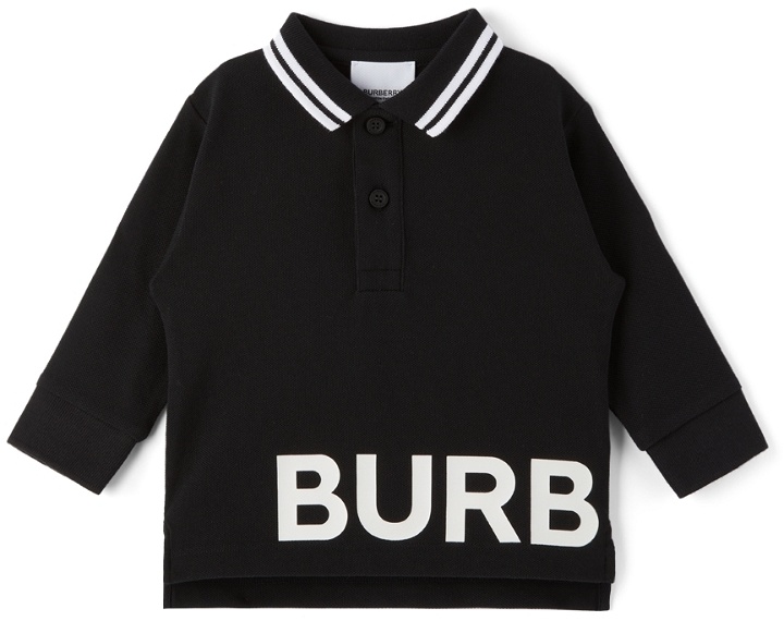 Photo: Burberry Baby Black Thomas Long Sleeve Polo