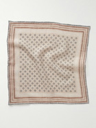 Brunello Cucinelli - Printed Wool-Twill Pocket Square