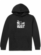iggy - Chenille-Trimmed Cotton-Jersey Hoodie - Black