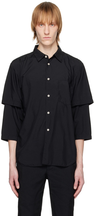 Photo: Comme des Garçons Homme Deux Black Layered Shirt