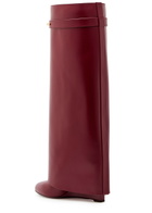 Givenchy Shark 95 Leather Knee-high Boots Burgundy