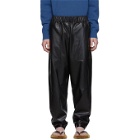 Tibi SSENSE Exclusive Black Tissue Leather Pull On Trousers