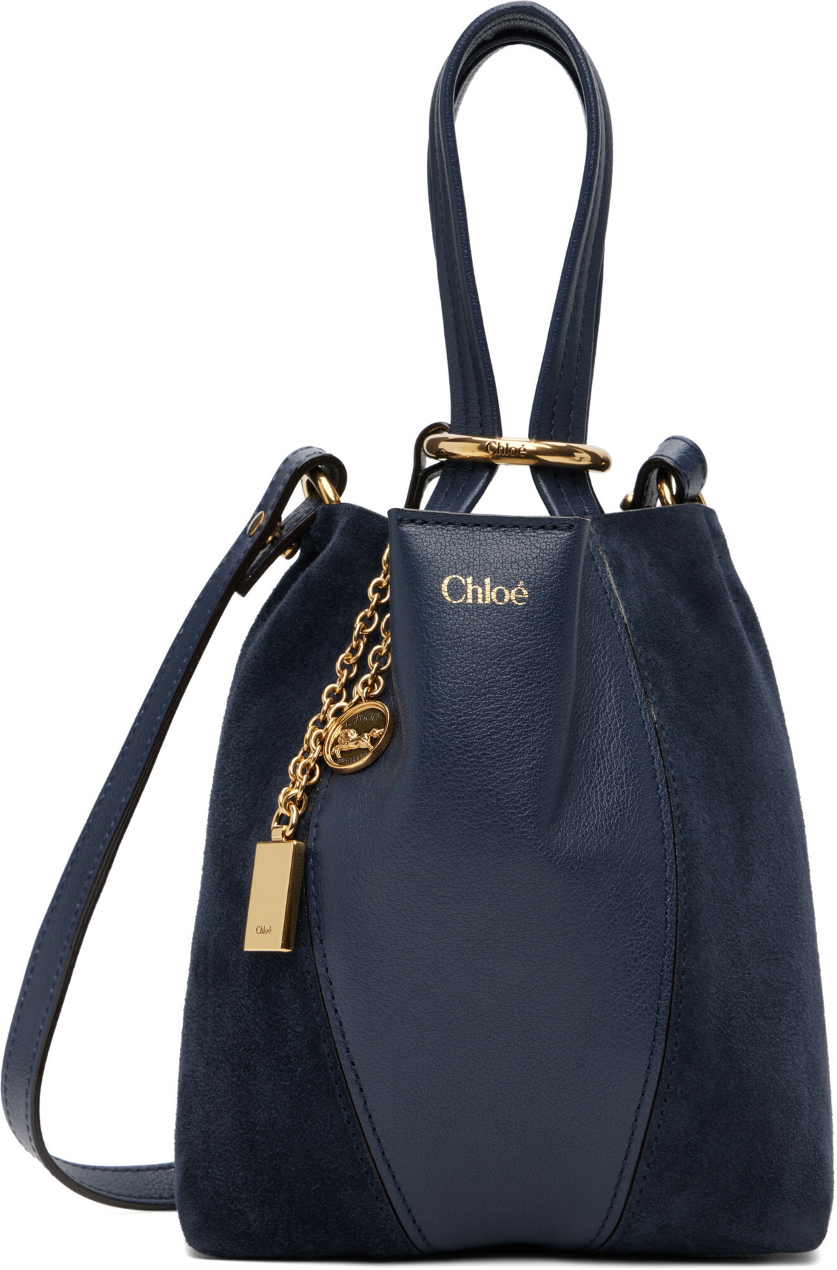 Chloé Navy Small 'Chloé Spin' Tote
