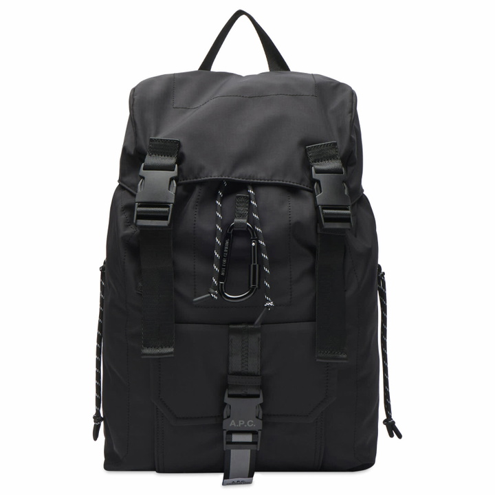 Photo: A.P.C. Men's Sac A Dos Trek 2.0 Back Pack in Black 