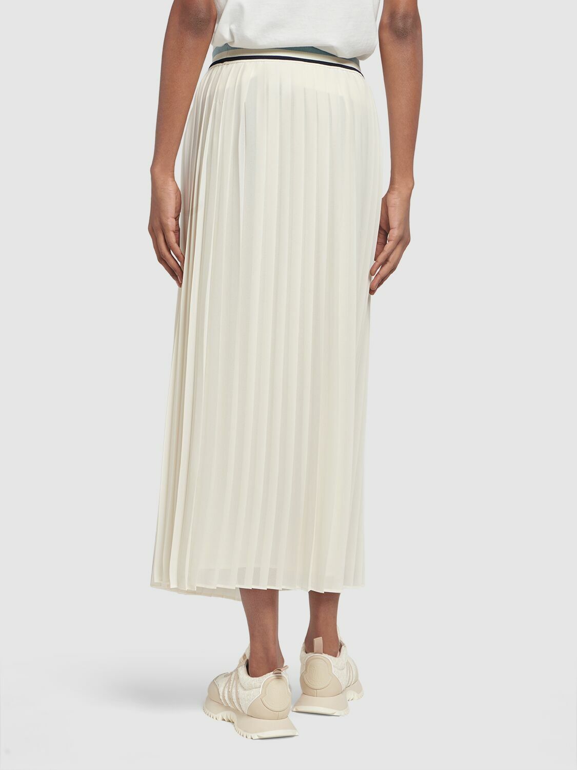 Moncler Vichy cCotton blend pleated skirt main image 1