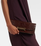 Victoria Beckham Dorian East-West croc-effect leather clutch