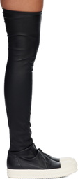 Rick Owens Black Temple High Stocking Sneaks Sneakers