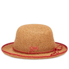 Damson Madder Women's Roll Back Raffia Hat in Straw 