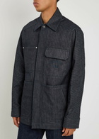 Givenchy Logo-embroidered Denim Jacket Dark Blue