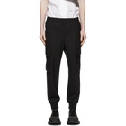 Neil Barrett Black Wool Carrot Cargo Pants