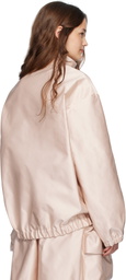 Simone Rocha Pink Drawstring Cargo Flap Pocket Detail Jacket