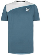 Castore - Logo-Print Panelled Stretch-Jersey Tennis T-Shirt - Blue