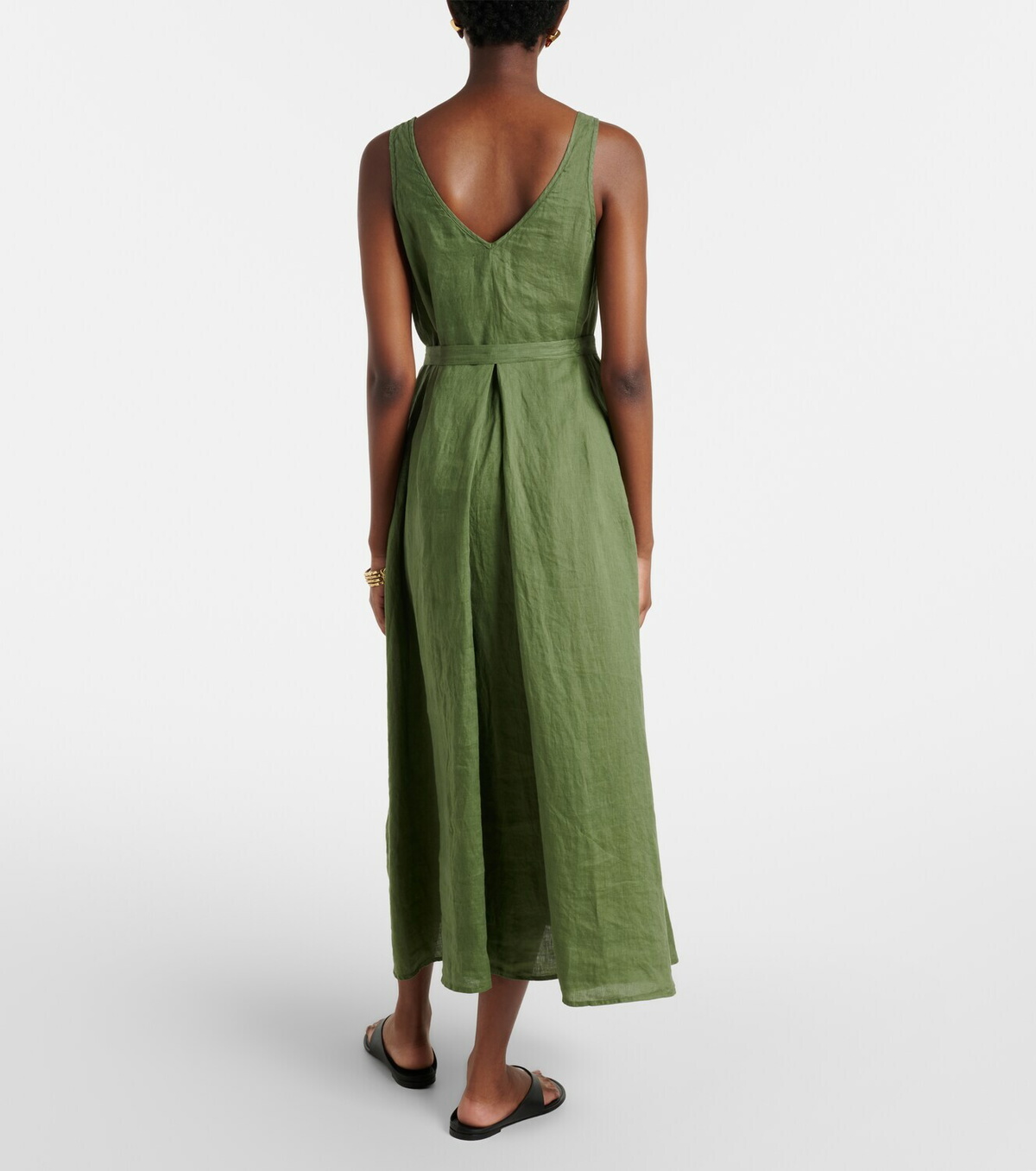 Velvet Reta linen midi dress