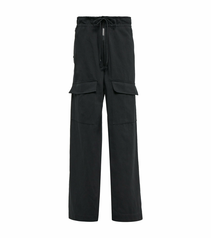 Photo: Dries Van Noten - High-rise cotton twill cargo pants