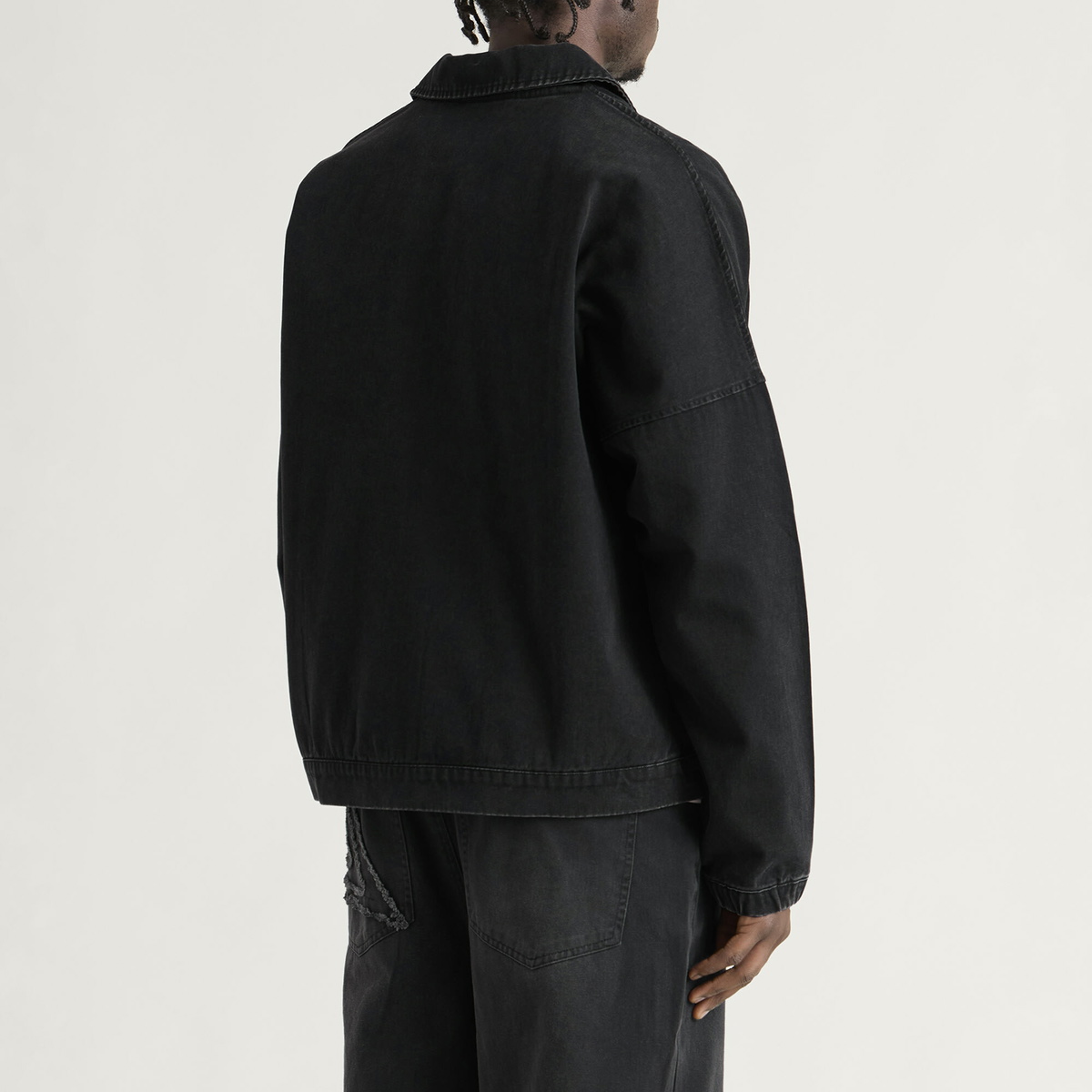 Umbro Men's Washed Drill Jacket in Black
