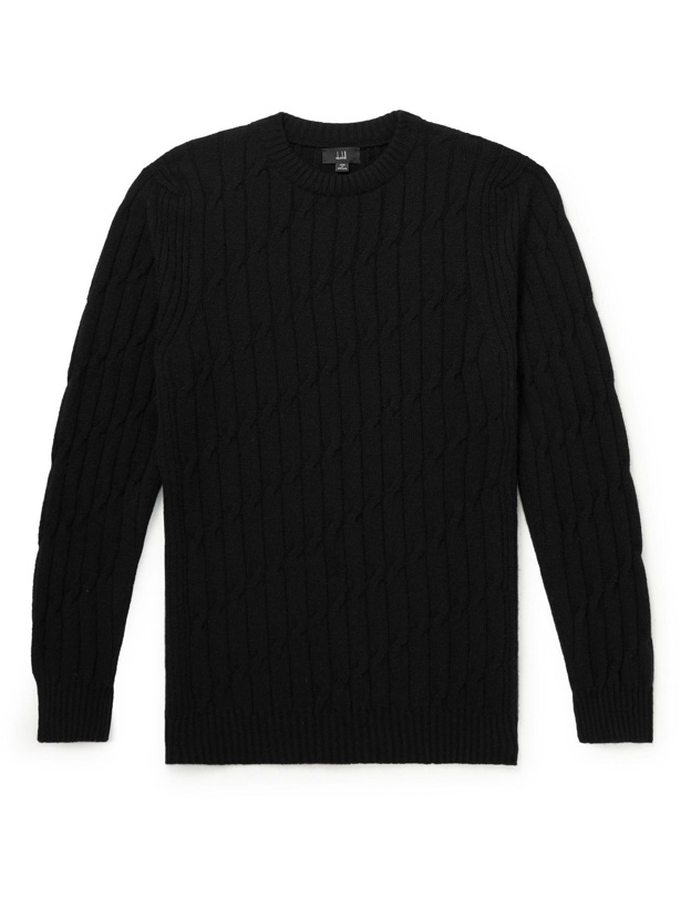 Photo: Dunhill - Cable-Knit Cashmere Sweater - Black