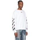 Off-White White Caravaggio Square Arrows Slim Sweatshirt