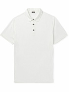 Kiton - Cotton and Cashmere-Blend Polo Shirt - White